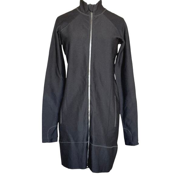 Athleta Rye Full Zip Long Lightweight Jacket in Black Size XS Commute Travel - Picture 8 of 13